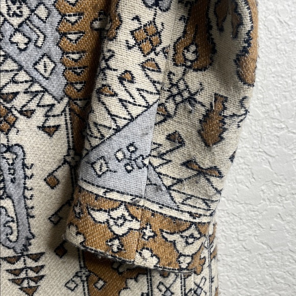 Tory Burch Printed Jacquard Long Coat Sz 0 - Picture 16 of 16